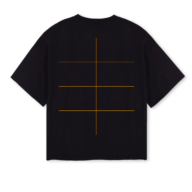 GFACNEW Black Oversized Boxy Tee.