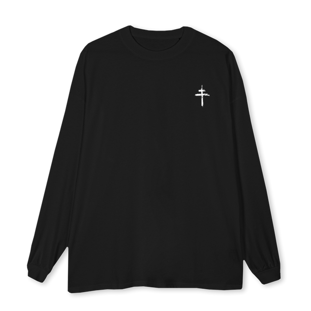 NOT CRIMINAL Black Oversized LS Tee.