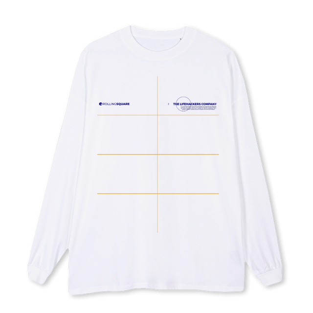 LONGSLEEV BLUEWHITE White Oversized LS Tee.