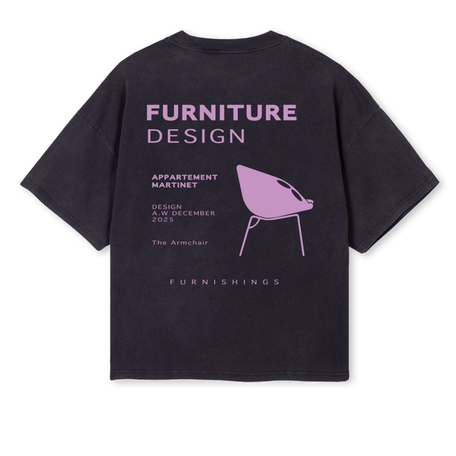 THARMCHAIR Vintage Black Oversized Boxy Tee.