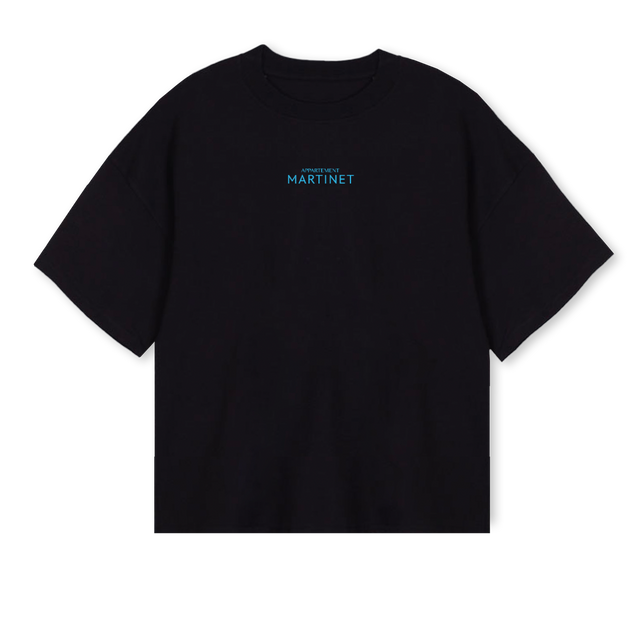 BASICBLUE Black Oversized Boxy Tee.