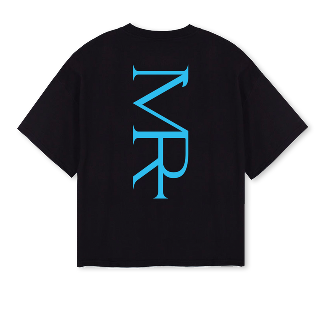 BASICBLUE Black Oversized Boxy Tee.
