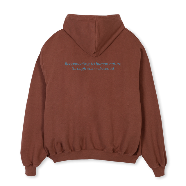 NATURA MARRONE Vintage Brown Oversized Hoodie.