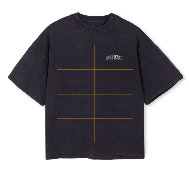 DFF RES VINBLK Vintage Black Oversized Boxy Tee.