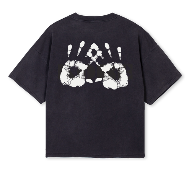 HNDTEE Vintage Black Oversized Boxy Tee.