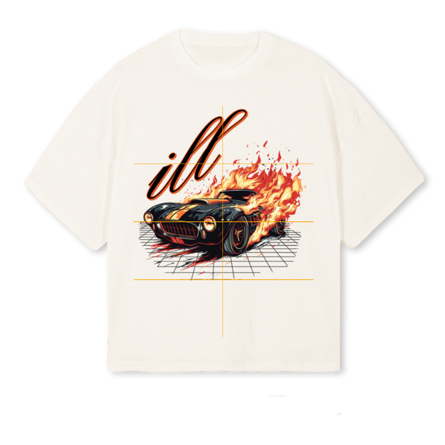SBRN Vintage White Oversized Boxy Tee.