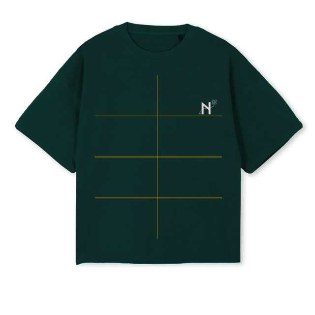 NOBLIGEGRGRCASSETTE Wild Green Oversized Boxy Tee.