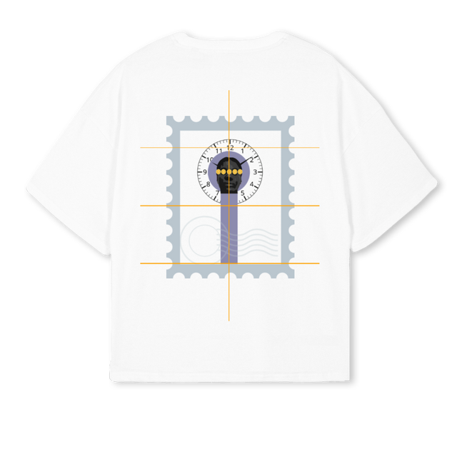 NOBLIGEWHPURTIMEISM White Oversized Boxy Tee.