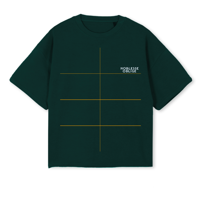 NOBLIGEGRBLMEMLANE Wild Green Oversized Boxy Tee.