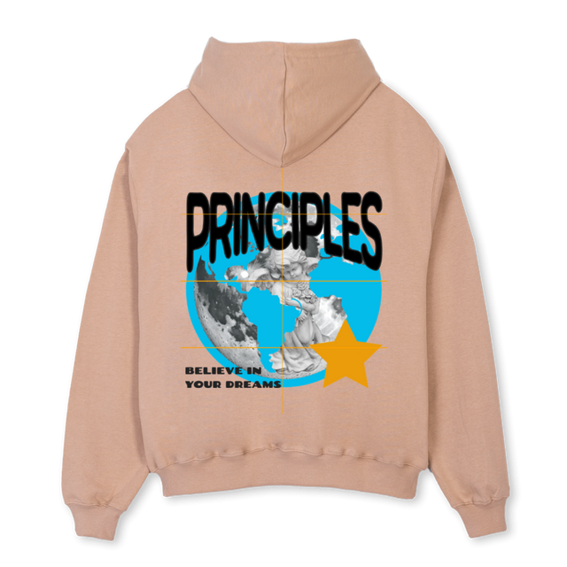 BELIEVE IN Croissant Oversized Hoodie.