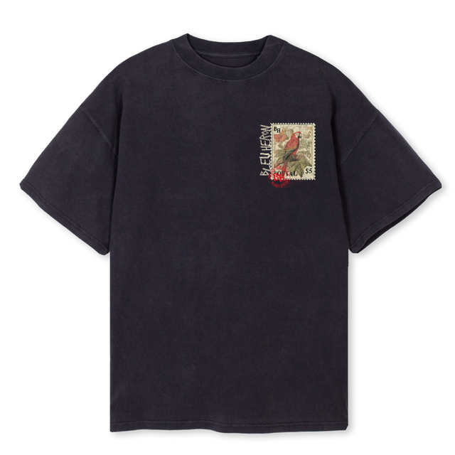 TROPICAL Vintage Black Oversized Tee.