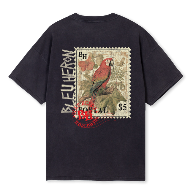 TROPICAL Vintage Black Oversized Tee.