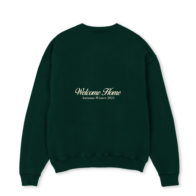 HLCFURAN Wild Green Oversized Crewneck Sweater.