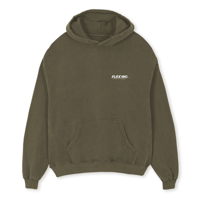 LOTGBASIC Vintage Olive Oversized Hoodie.