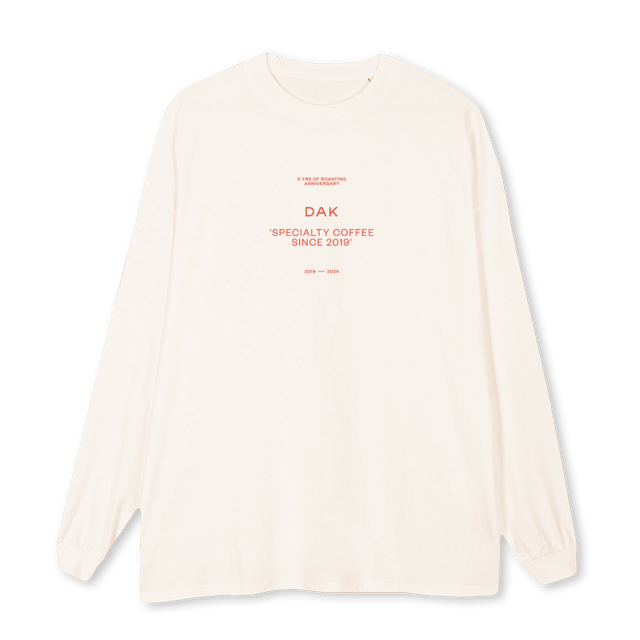 ANNIVERSARLS Vintage White Oversized LS Tee.