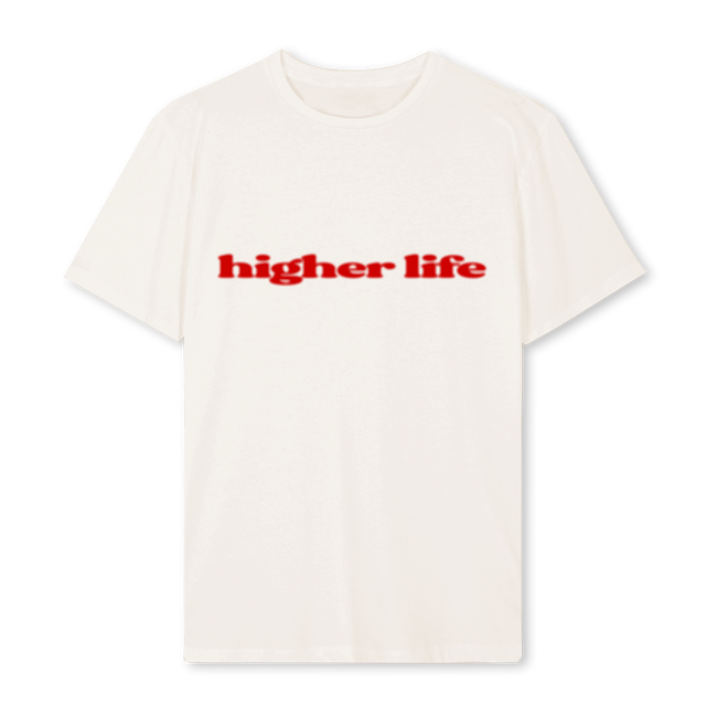 HUE HIGHER  Vintage White Regular Tee.