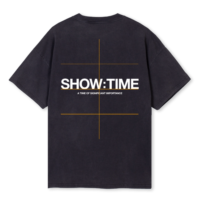 TEEVINTAGELOGOOLD Vintage Black Oversized Tee.