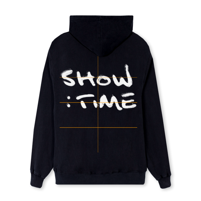 HOODREGULARWHITELOGO Black Regular Hoodie.