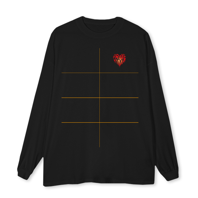 PRIMETIME LONGSLEEV  Black Oversized LS Tee.