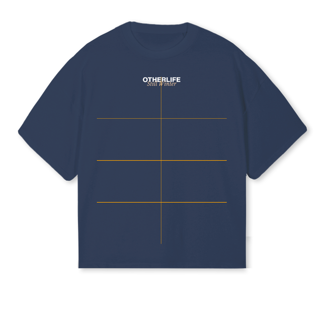CAMIAZULMARINO Navy Blue Oversized Boxy Tee.