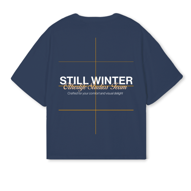 CAMIAZULMARINO Navy Blue Oversized Boxy Tee.