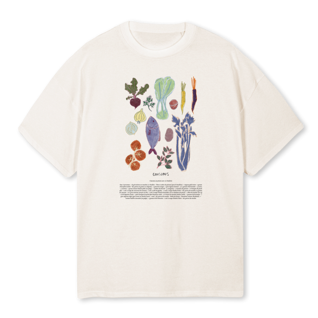 COUSCOUS Vintage White Oversized Tee.