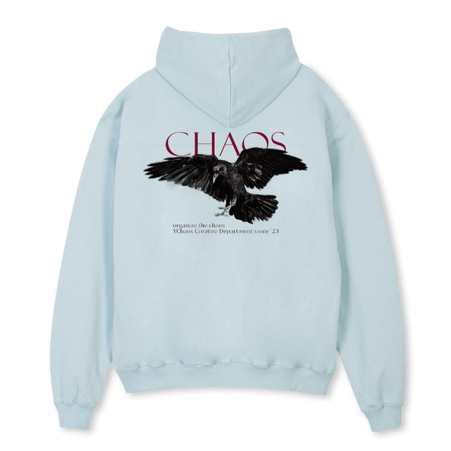 CHAOSKRÄHE Cold Blue Oversized Hoodie.