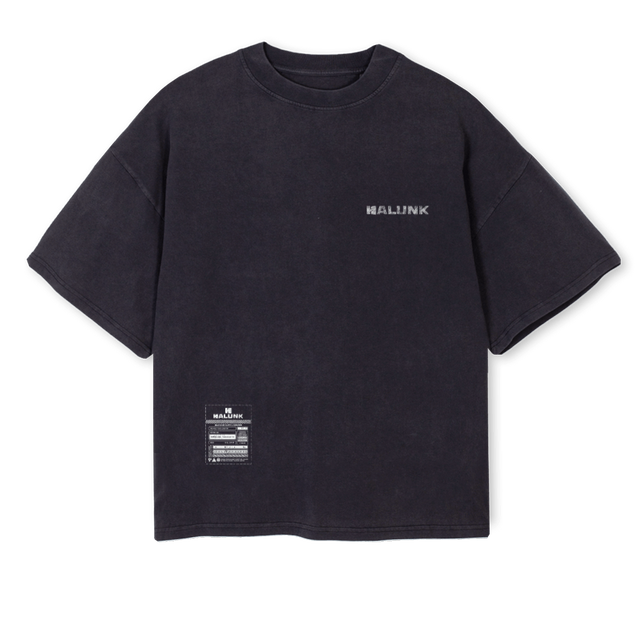 FINALRESBLACK Vintage Black Oversized Boxy Tee.