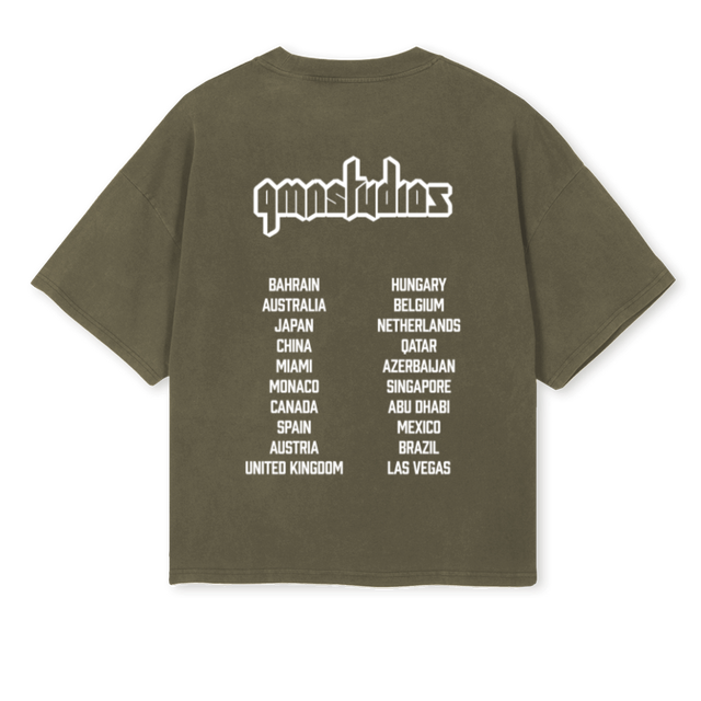 TOURTSHIRT Vintage Olive Oversized Boxy Tee.