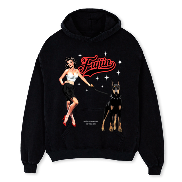 STARGIRLHOOD Black Oversized Hoodie.