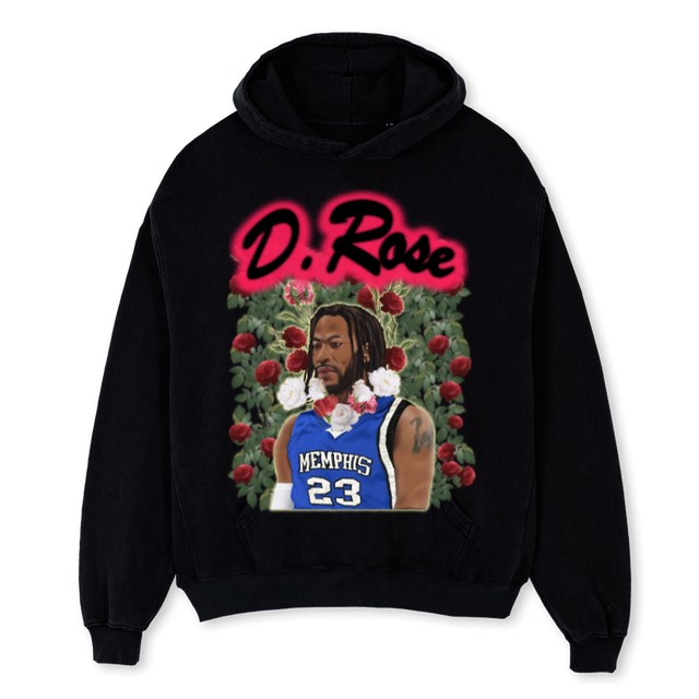 DROSETWO Black Oversized Hoodie.