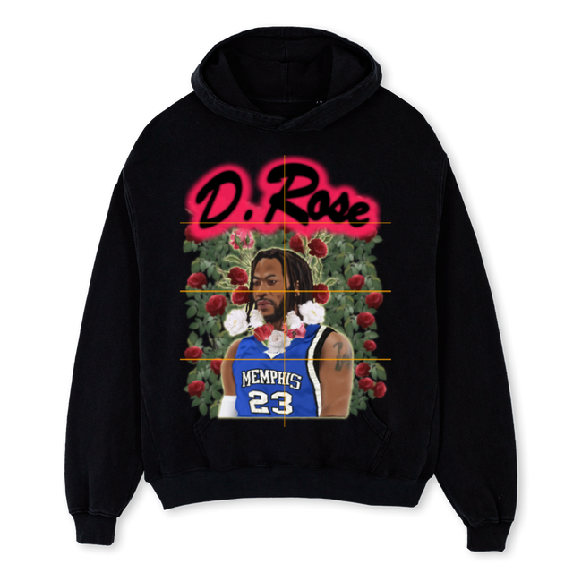 ROSEVONE Black Oversized Hoodie.