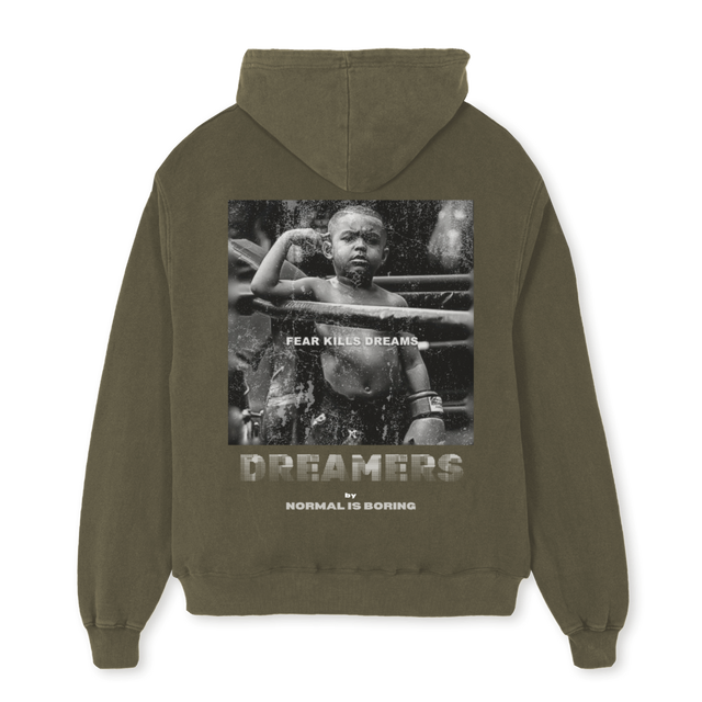 PLAYERSOLIVEH Vintage Olive Oversized Hoodie.