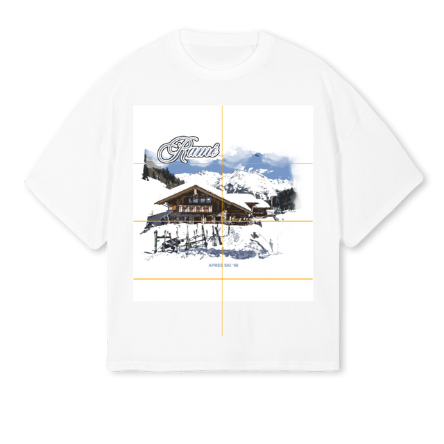 SKII White Oversized Boxy Tee.