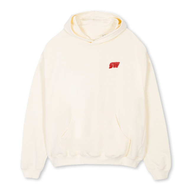 SWHOODIERED Cream Oversized Hoodie.