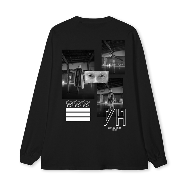SAMMIEFEATURE Black Oversized LS Tee.