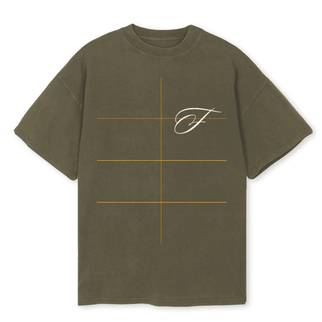 F Vintage Olive Oversized Tee.
