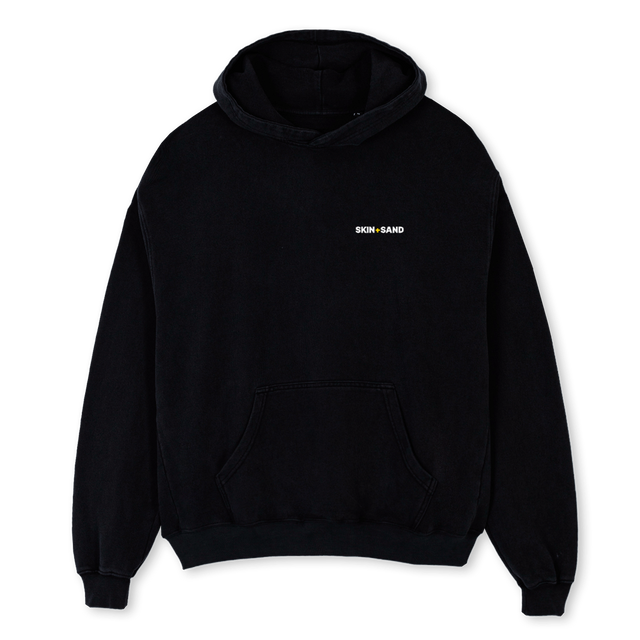 WINTERRR Black Oversized Hoodie.