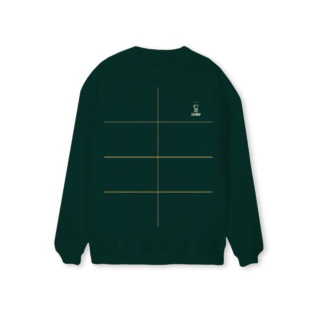 ABDOU Wild Green Regular Crewneck Sweater.