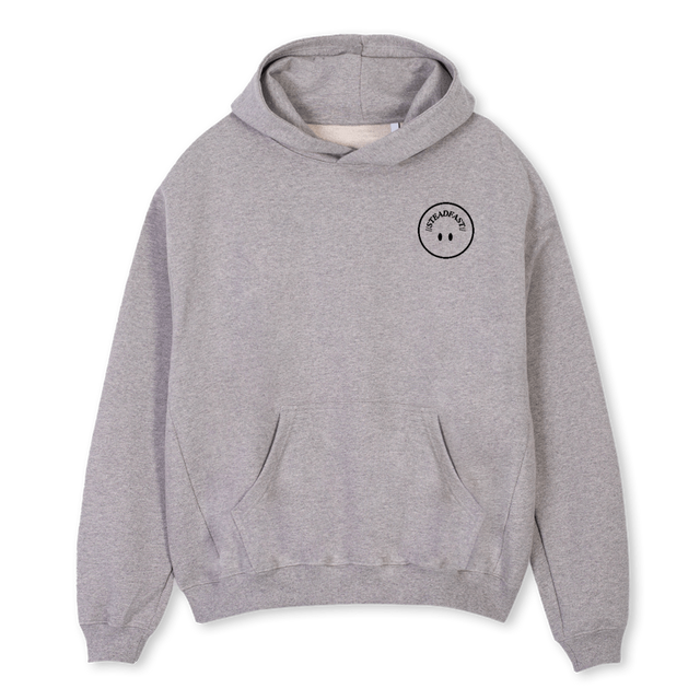 STEADRUNGREY Grey Marl Oversized Hoodie.
