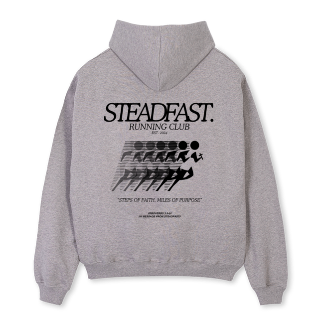 STEADRUNGREY Grey Marl Oversized Hoodie.