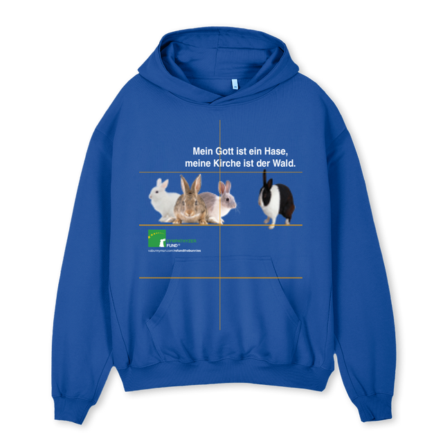 SYMPFUND Cobalt Blue Oversized Hoodie.