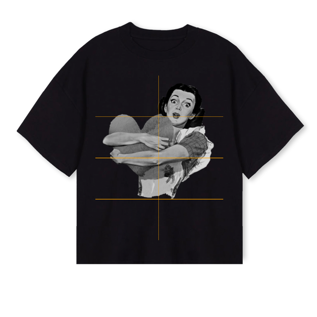 VLTNS BNW  Black Oversized Boxy Tee.