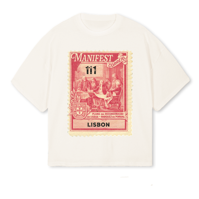 MNFSTSTAMP Vintage White Oversized Boxy Tee.