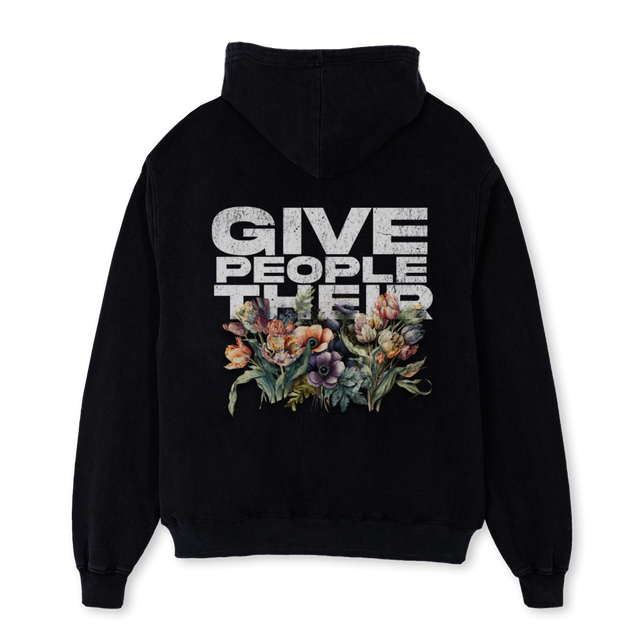 GPTFBLK Black Oversized Hoodie.