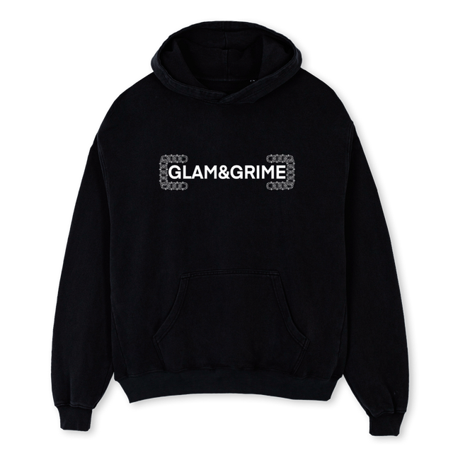 BRACK OGVONEGG Black Oversized Hoodie.