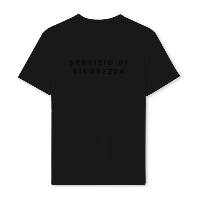 SECFRONTBACKBLACK Black Regular Tee.