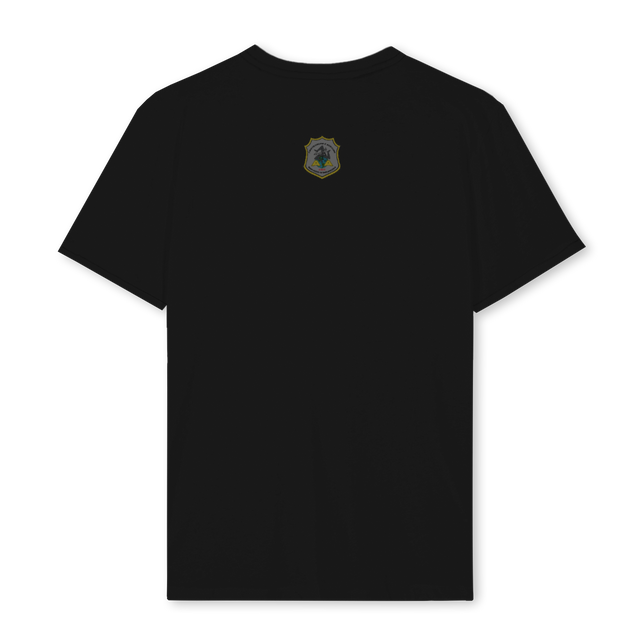 SECFRONTBACKBLACK Black Regular Tee.