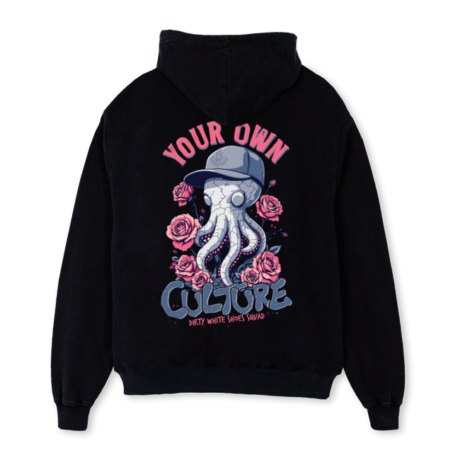 SLICKBACKBLACK Black Oversized Hoodie.
