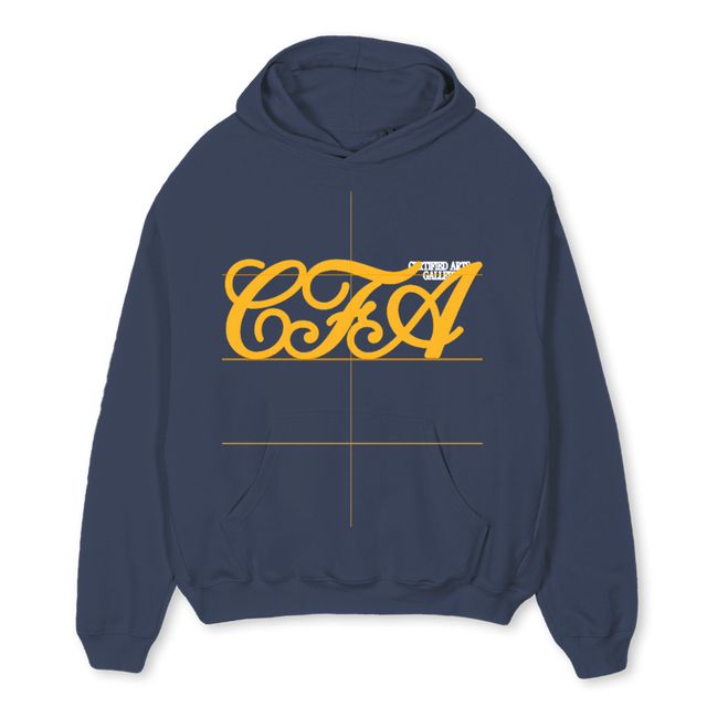 HOODIENAVYBLUECFA Navy Blue Oversized Hoodie.